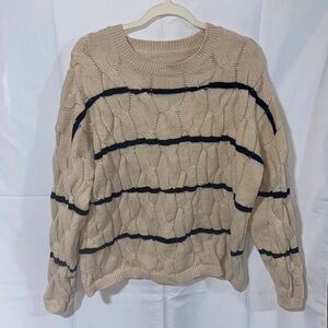 Tan & Black Stripe Super Soft Sweater